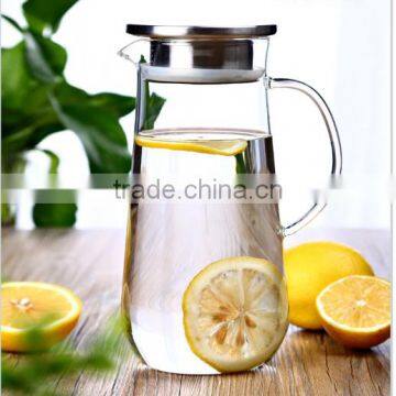 Borosilicate Glass Water Carafe Pitcher with Stainless Steel Infuser