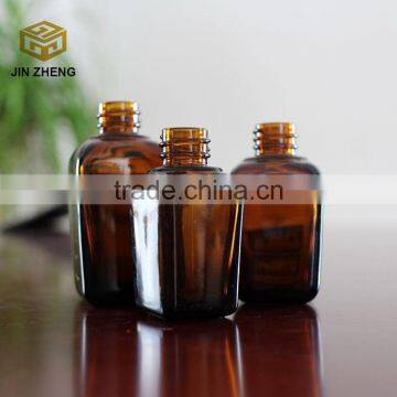 30ml 40ml 50ml Amber Square Essential Oil Glass Bottle With Pump Dropper photo-2