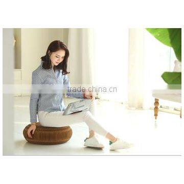 Portable Paper Hassock Recyclable Paper Futon Ideal for Living Room Brown/White photo-3