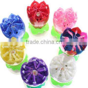 high quality fireworks music rotating birthday candle/decoration for party-electric candle