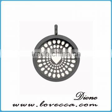 New Professional Silver Color Stainless Steel Round Aromatherapy Locket Necklaces photo-3