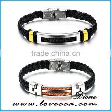 2017 Fashion Custom Logo Genuine Leather Bracelet Custom photo-4