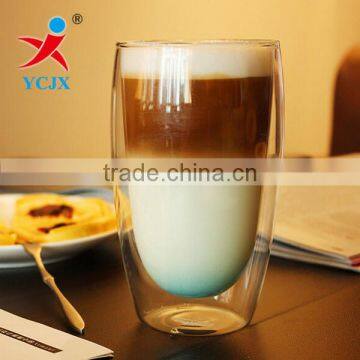 500ML Clear Borosilicate Glass Double Layer Coffee Cup