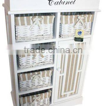 White Shoe Storage Double Cabinet Dresser Shelf Organizer Shoes Closet Bedroom photo-5