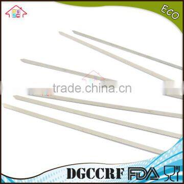 NBRSC New 10 Pcs Stainless Steel BBQ Barbecue Cooking Kebab Flat Skewers Needle Fork photo-5