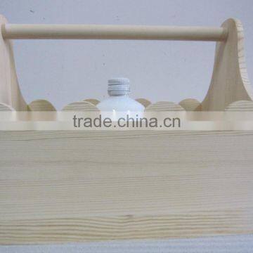 Lightweight Handmade Wooden Wine Bottle Holder Basket Wholesale photo-6
