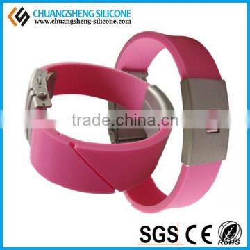 ID bracelet with silicone material for the old and chirldren