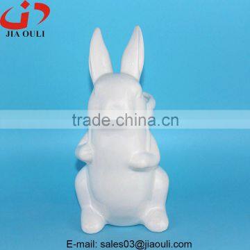 2016 New Easter Decoration White Ceramic Rabbit Planter photo-2