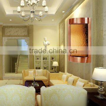 Indoor Hanging Water Wall Stainless Steel Decorative Mirror Glass photo-4