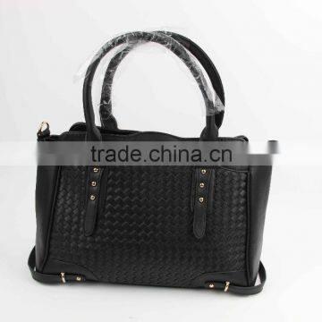 New twill weave bags soft pu leather women hangbags