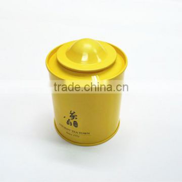 Factory direct price round shape tea tin case with inner lid