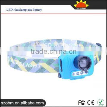 500 Lumens 1 White XPE LED and 2 Red LED Dual Light Sensing LED Headlamp with aaa Battery