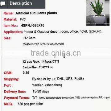 Artificial Mini Succulent Bonsai Potted Succulent Small Potted Plant photo-3