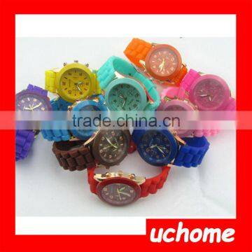 UCHOME Fashion Women's Geneva Silicone Jelly Gel Quartz Analog Wrist Watch China Cheaper Watches photo-4
