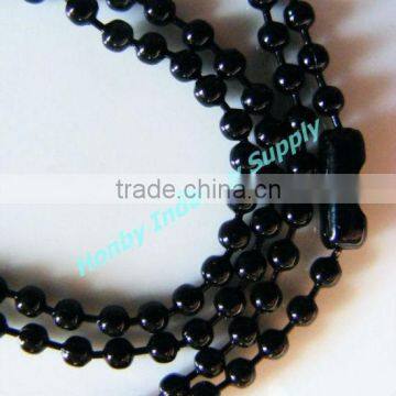 2017 Fahsion 3.2mm black Ball Chain With connector