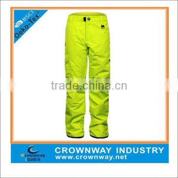 Men's Waterproof Fluorescent Yellow Ski Pant/Snow Ski Pants