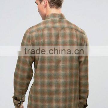 Plus Size Long Sleeve Button Down Collar Mens Pre-Shrunk 100% Cotton Comfortable Casual Khaki Check Printing Shirts photo-2