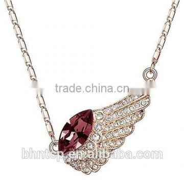 BHNJ1571 Stylish Heart Shape Crystal Necklace