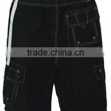 Three Pocket Simple Men Casual Board Shorts With Rope photo-4
