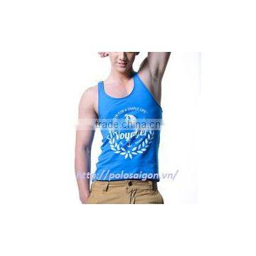 Men Tank Top, 100% Cotton, Sreen Printing photo-2