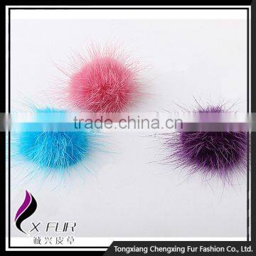 CX-A-07 Fur Decoration Colourful Genuine Mink Fur Ball photo-3