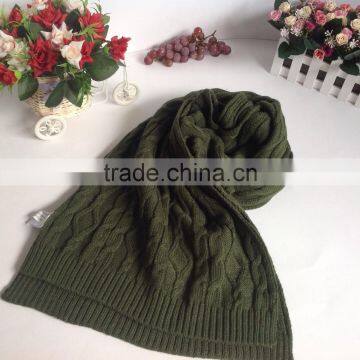 Acrylic White Color Fashion Winter Knitting Scarf Factory photo-3