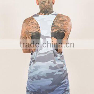 New in Gym Tank Top Camo Printing Fitness Vest Dry Fit Stringer Vest photo-3