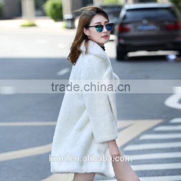 2016 New Design Women Winter Mink Fur Overcoats Hot Sale Fashion Lady Fake Fur Coats photo-4