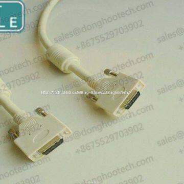 Standard Camera Link Cable 3 Meter with Molding and Assembly Ferrite in Beige Color