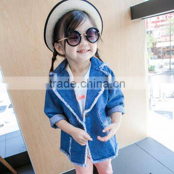 S16000A Wholesale New Latest Coat Designs Kids Denim Coat photo-2