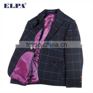 ELPA Fancy Fashion Slimming Check Designer 3 Piece Boys Wholesale Suits photo-3