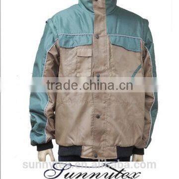 2016 New Design Men Canvas Winter Reflective Working Jacket