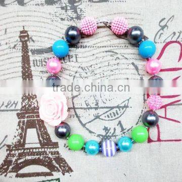Spring Bubblegum Chunky Bead Necklace Wholesale photo-2