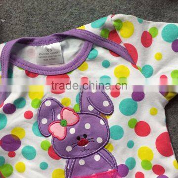 Baby Clothes Boutique Colorful Easter Dot Bunny Romper Girls Rompers Tutu Jump Infant Kids Ningbo Baby Kids Wear Firm photo-4
