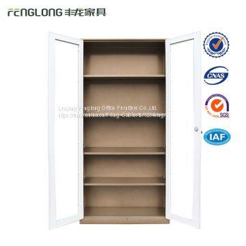 Office Furniture 2 Door Steel Filing Cabinet With Glass Doors for Display photo-4