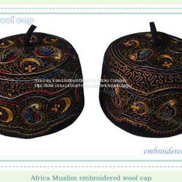 Africa Muslim Embroidered Wool Cap / Muslim Wool Cap / Africa Embroidered Wool Cap / Embroidered Wool Cap photo-5