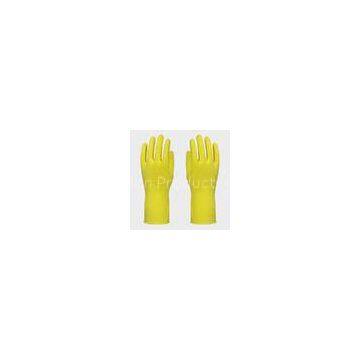 Spray flocklined Kitchen Latex Gloves , Industrial Latex Gloves