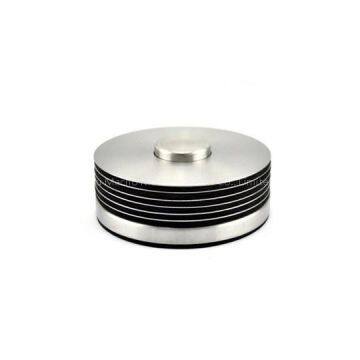CA014 Stainless Steel Barware Round Coasters With Base And EVA Backing