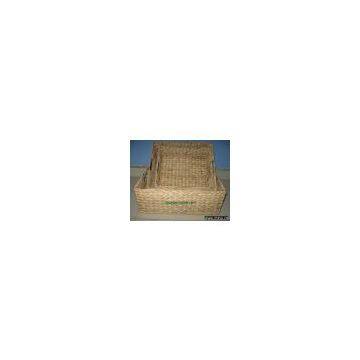 water hyacinth basket, wicker tray, craft tray