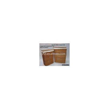 Set of 2 willow laundry hamper basket set, laundry basket.