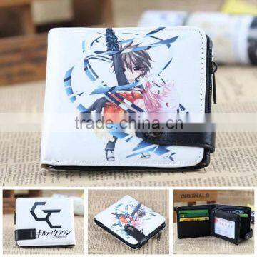 Guilty Crown Cartoon Purse Snap Fastener Japanese Short Anime Wallet