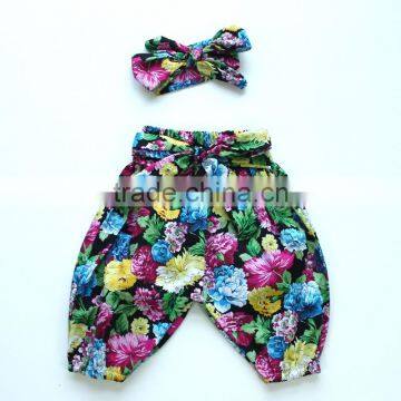 Wholesale children short pants floral baby girl harem pants M6082509