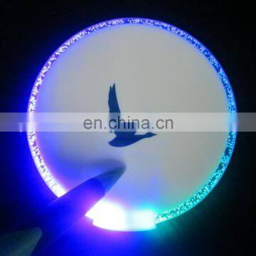 led coaster with print for bottle or glass