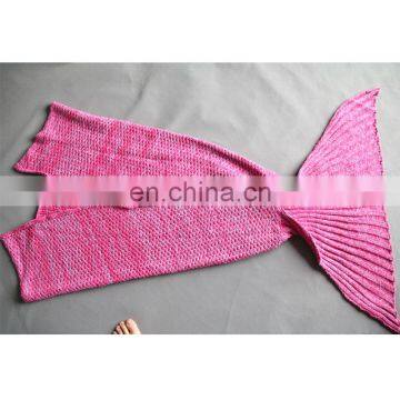 Fairy Tale Sea-maiden Tail Carpet Knitted Wool Blend Kids Leisure Nap Blanket photo-5