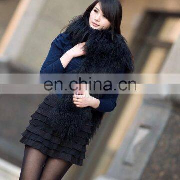 Tibet Mongolian Lamb Fur Scarf for Women Wear photo-4