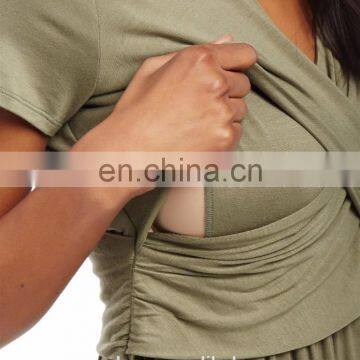 2017 Faux Wrap Maternity Nursing Dress Breastfeeding photo-4