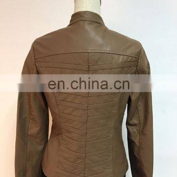 New Design Ladies Leather Jacket for Women photo-2