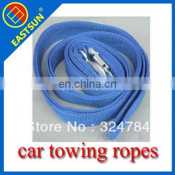 EASTUN 5 Tons Blue Tow Cable Towing Rope with Hooks for Heavy Duty Car Emergency Pulling Rope