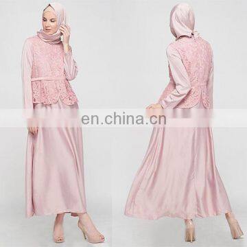 2016 latest design women jubah fashion maxi length peplum waist jubah