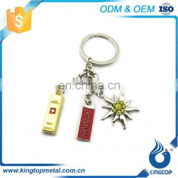 Universal Different Countries Metal Logo Key Ring Custom Keychain